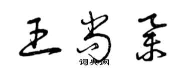 曾慶福王尚舉草書個性簽名怎么寫