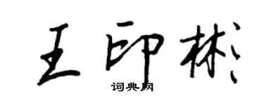 王正良王印彬行書個性簽名怎么寫