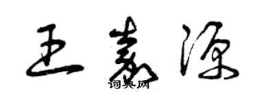 曾慶福王嘉源草書個性簽名怎么寫