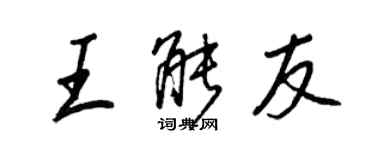 王正良王能友行書個性簽名怎么寫