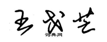 朱錫榮王戈芒草書個性簽名怎么寫