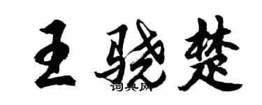 胡問遂王驍楚行書個性簽名怎么寫