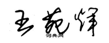 朱錫榮王苑輝草書個性簽名怎么寫
