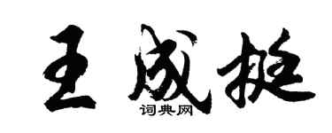胡問遂王成挺行書個性簽名怎么寫