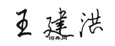 駱恆光王建洪行書個性簽名怎么寫