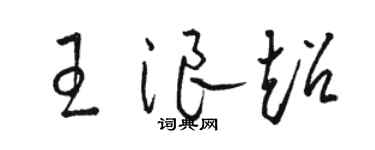 駱恆光王浪超草書個性簽名怎么寫