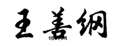 胡問遂王善綱行書個性簽名怎么寫