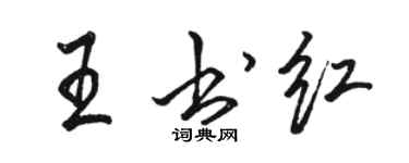 駱恆光王書紅行書個性簽名怎么寫