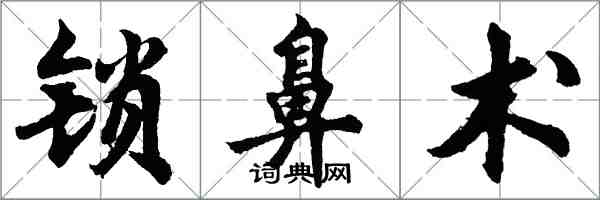 胡問遂鎖鼻術行書怎么寫