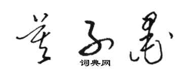 駱恆光莫子墨草書個性簽名怎么寫