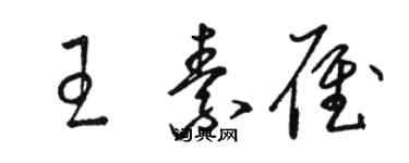 駱恆光王素雁草書個性簽名怎么寫