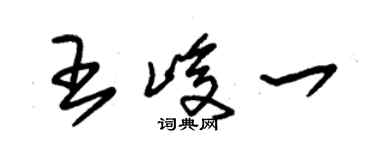 朱錫榮王峻一草書個性簽名怎么寫