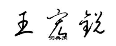 梁錦英王宏銳草書個性簽名怎么寫