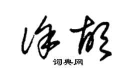 朱錫榮徐胡草書個性簽名怎么寫