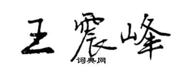 曾慶福王震峰行書個性簽名怎么寫