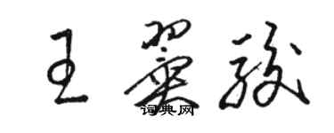 駱恆光王翼駿草書個性簽名怎么寫