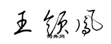 梁錦英王領鳳草書個性簽名怎么寫