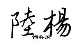 王正良陸楊行書個性簽名怎么寫