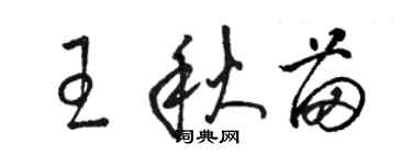 駱恆光王秋苗草書個性簽名怎么寫
