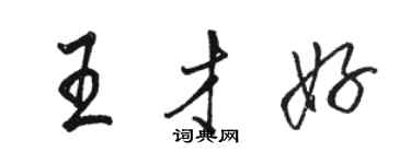 駱恆光王才好行書個性簽名怎么寫