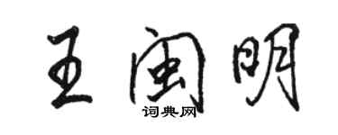 駱恆光王閩明行書個性簽名怎么寫