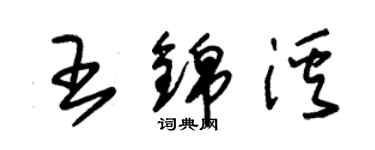 朱錫榮王錦溪草書個性簽名怎么寫