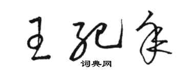 駱恆光王紀年草書個性簽名怎么寫