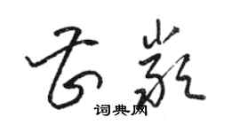 駱恆光曹嚴草書個性簽名怎么寫