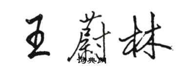 駱恆光王蔚林行書個性簽名怎么寫