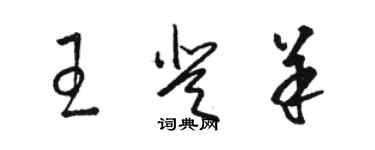 駱恆光王登羊草書個性簽名怎么寫