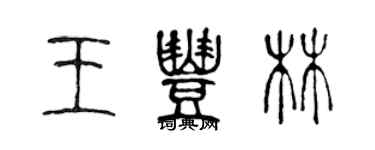 陳聲遠王豐林篆書個性簽名怎么寫