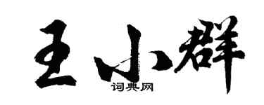 胡問遂王小群行書個性簽名怎么寫