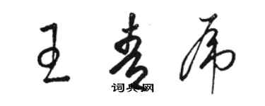 駱恆光王青虎草書個性簽名怎么寫