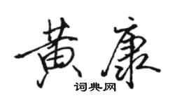 駱恆光黃康行書個性簽名怎么寫