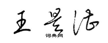 梁錦英王是湛草書個性簽名怎么寫