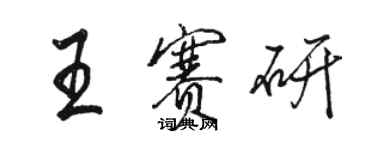 駱恆光王賽研行書個性簽名怎么寫