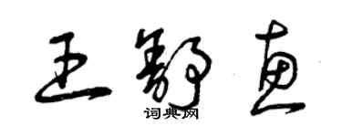 曾慶福王舒惠草書個性簽名怎么寫