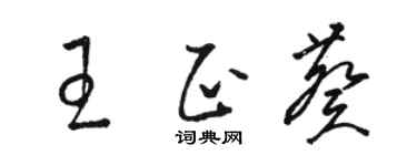 駱恆光王正葵草書個性簽名怎么寫