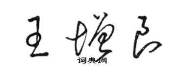 駱恆光王增良草書個性簽名怎么寫