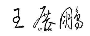 駱恆光王展鵬草書個性簽名怎么寫