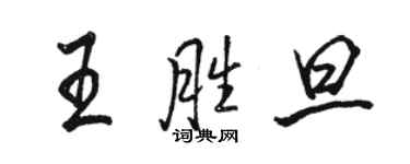 駱恆光王勝旦行書個性簽名怎么寫
