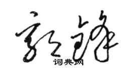 駱恆光郭鋒草書個性簽名怎么寫
