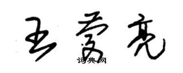 朱錫榮王慶亮草書個性簽名怎么寫