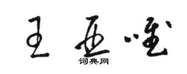 駱恆光王亞唯草書個性簽名怎么寫