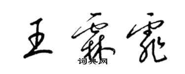 梁錦英王霖霏草書個性簽名怎么寫