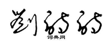 曾慶福劉詩詩草書個性簽名怎么寫