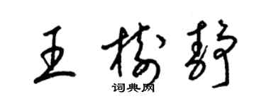 梁錦英王樹靜草書個性簽名怎么寫