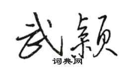 駱恆光武穎行書個性簽名怎么寫