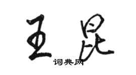 駱恆光王昆行書個性簽名怎么寫