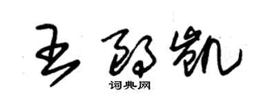 朱錫榮王朗凱草書個性簽名怎么寫